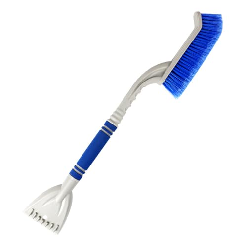 LIOOBO Auto Eiskratzer und Schneeschieber mit Weichen Borsten Kratzfestem Material Ergonomisch und Langlebig für Scheibenreinigung und Schneeräumung bei Winterwetter von LIOOBO