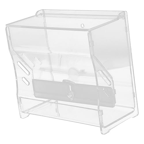 LIOOBO Automatische Mulde Futtertrog für Hühner Vogel Kleiner Geflügelfutterautomat hat Utensilien zum Füttern und Tränken von Vögeln Mehrzweck-Geflügelfutterautomat Acryl Transparent von LIOOBO