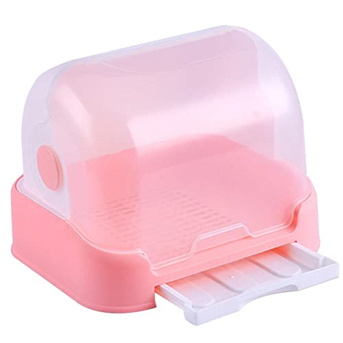 LIOOBO Babyflaschen Abtropfgestell mit Deckel Multifunktionale Aufbewahrungsbox für Geschirr und Flaschen Staubdicht mit Herausnehmbarer Ablaufschale und Elegantem Design für Küche für von LIOOBO