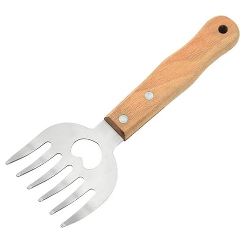 LIOOBO Bbq Fleischkrallen Multi Funktions Grillwerkzeug mit Klauen und Langem Griff für Müheloses Zerkleinern von Hähnchen Rind Truthahn und von LIOOBO