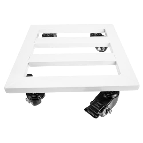 LIOOBO Blumentopf Tablett Stand drinnen einstellbar Pflanzentopf Steht Pflanzen Stehen innen Unterstützung Garten blumentopf Basis Blumenpothalter verdickter Blumentopfständer Eisen Weiß von LIOOBO