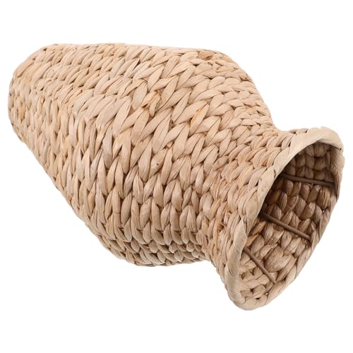 LIOOBO Boho Vase: Vintage Gewebter Blumenhalter - Handgemachte Strohvase Für Blumenarrangements - Blumenhalter Für Schreibtisch- Oder Bodendekoration von LIOOBO