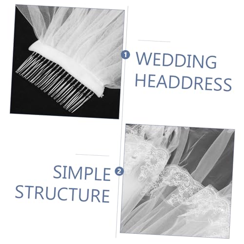 LIOOBO Doppelter Spitzen brautschleier mit Pailletten und Floralem Spitzenbesatz Leichter Tüll kopfschmuck mit Kamm Bequemer Langlebiger Hochzeitsschleier für Bräute Vielseitiges LIOOBO Doppelter Spitzen brautschleier mit Pailletten und Floralem Spitzenbesatz Leichter Tüll kopfschmuck mit Kamm Bequemer Langlebiger Hochzeitsschleier für Bräute Vielseitiges von LIOOBO