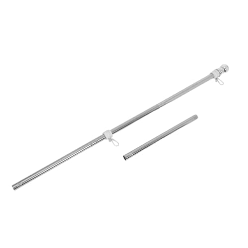 LIOOBO Edelstahl Fahnenmast Rostfrei Drehbar Wandmontage Garten Balkon Vielseitiger Outdoor Flaggenstab und Installieren von LIOOBO