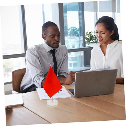 LIOOBO Einstellbarer Edelstahl Teleskop fahnenmast Schreibtisch flaggenhalter Stabile Basis Platzsparender Büro Desktop flaggenständer Elegantes Design für Büro und Zuhause von LIOOBO