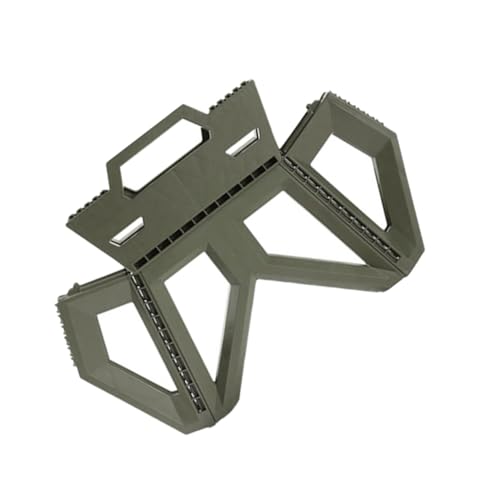 LIOOBO Faltbarer Campinghocker aus Robustem Kunststoff mit Tragegriff Leichter Klapphocker für Angeln Picknick Outdoor und Reisen Platzsparend Einfarbig Grün von LIOOBO