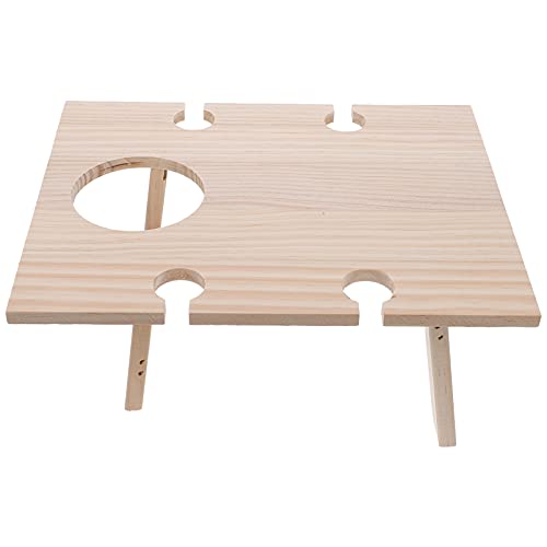 LIOOBO Faltbarer Weintisch für Außenbereich Tragbarer Quadratischer Picknicktisch mit Weinglashalter für Camping Gartenpartys und und Langlebig von LIOOBO