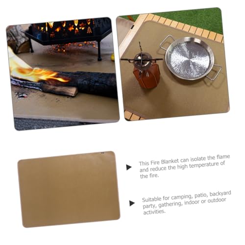 LIOOBO Feuermatte Hitzeschutzmatte aus Glasfaser mit Tragetasche Feuerfeste Unterlage für Camping Grill Garten Hitzebeständige Matte für Outdoor und Patio Schutz von LIOOBO