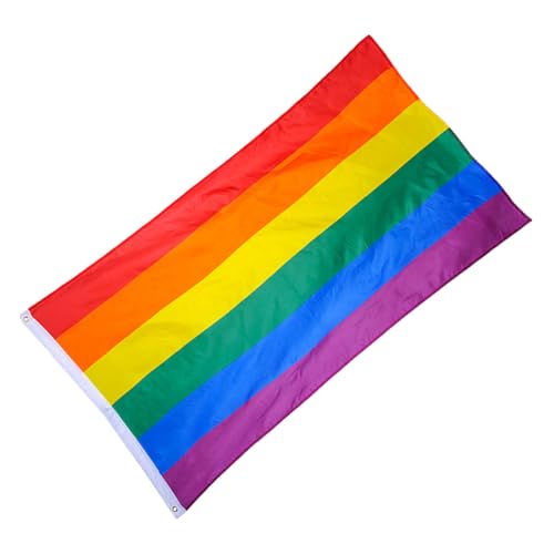 LIOOBO Große Regenbogenflagge aus Polyester Langlebiges Lgbt Pride Banner Lebendige Farben Wetterfest Geeignet für Innen und Außenbereich Vielseitige Dekoration für Pride Events LIOOBO Große Regenbogenflagge aus Polyester Langlebiges Lgbt Pride Banner Lebendige Farben Wetterfest Geeignet für Innen und Außenbereich Vielseitige Dekoration für Pride Events von LIOOBO