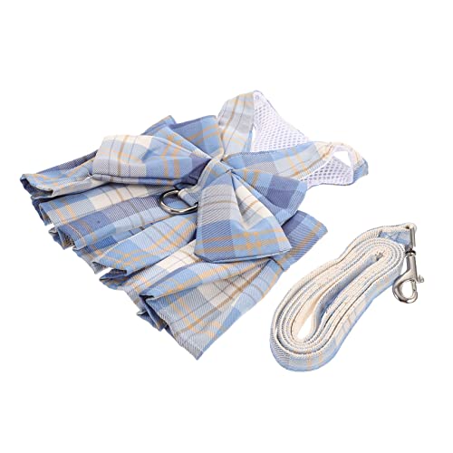 LIOOBO Haustierweste Rock geformt Leinen und Leine Verstellbarer Hase Kaninchen Hasengeschirr mit Schleife Geschirrset für kleine Haustiere Katzenweste Polyester Sky-Blue LIOOBO Haustierweste Rock geformt Leinen und Leine Verstellbarer Hase Kaninchen Hasengeschirr mit Schleife Geschirrset für kleine Haustiere Katzenweste Polyester Sky-Blue von LIOOBO