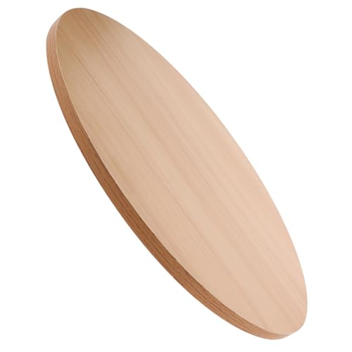 LIOOBO Holzrunde Tischplatte Dicke Natürliche Holzoptik für Couchtische Form für Robust Walnuss von LIOOBO
