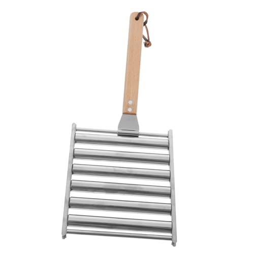 LIOOBO Hot Dog Grillständer mit Abnehmbarem Holzgriff Gleichmäßiges für Camping und BBQ Robust und Langlebig Wurstgrillzubehör für Gleichmäßiges Garen LIOOBO Hot Dog Grillständer mit Abnehmbarem Holzgriff Gleichmäßiges für Camping und BBQ Robust und Langlebig Wurstgrillzubehör für Gleichmäßiges Garen von LIOOBO