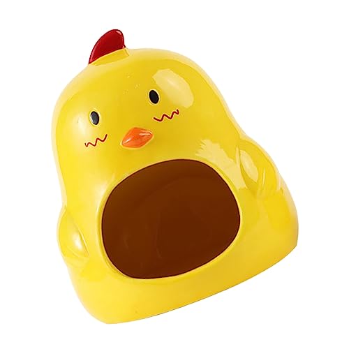LIOOBO Keramik Hamsternest Niedlicher Hühnchenform Kleines Kleintierhaus aus Langlebiger Keramik Gemütliches Schlafnest für Hamster und Chinchillas Dekoratives Häuschen für Zuhause von LIOOBO