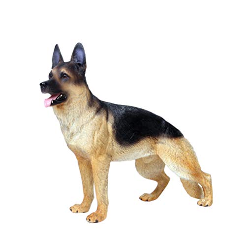 LIOOBO Künstliche Schäferhund Modell Kunststoff Hundefigur Mikrolandschafts Simulation Hund Handwerk Ornament für Das Büro zu Hause Dekor von LIOOBO