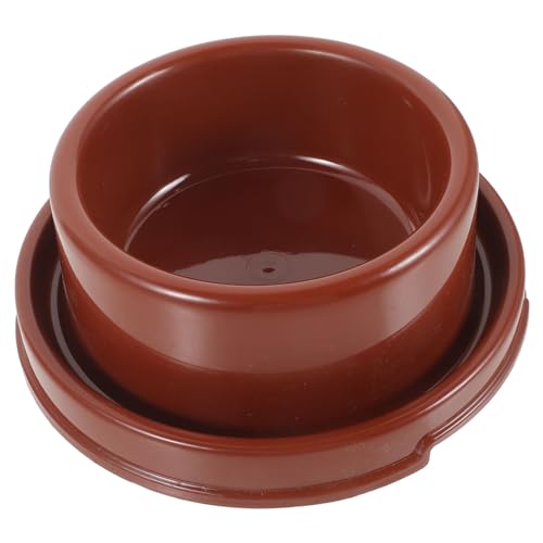 LIOOBO Kunststoff Haustiernapf PP Antischimmel Große Kapazität Futternapf für Hunde Katzen und Welpen Leicht zu Reinigen Futtergefäß Braun von LIOOBO
