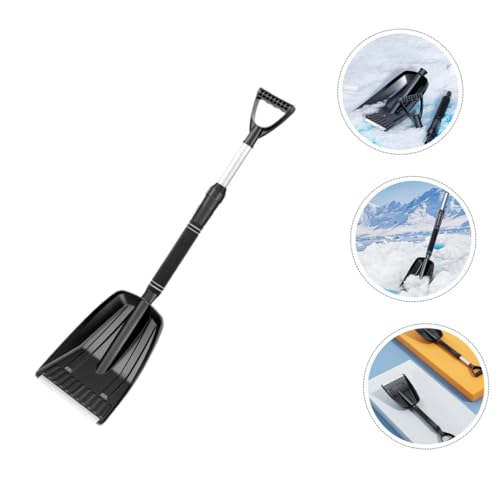 LIOOBO Leichte Faltbare Schneeschaufel mit Ausziehbarem Griff Rutschfestem Ergonomischem Griff Vielseitig für Auto Camping und Outdoor Einsätze und Einfach zu Verstauen von LIOOBO