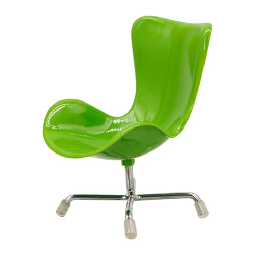 LIOOBO Miniatur Computerstuhl Grün Mini Kunststoff Stuhl für Puppenhaus Zubehör DIY Modell Dekoration für Spielzeughaus Kinderzimmer Detailgetreue Details von LIOOBO