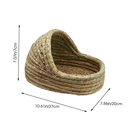 LIOOBO Natürlich Geflochtenes Grasnest Haustier Schlafhaus für Kaninchen Meerschweinchen und Hamster Schützende Kausichere Kuschelhöhle Mittlere Atmungsaktiv und Entspannend LIOOBO Natürlich Geflochtenes Grasnest Haustier Schlafhaus für Kaninchen Meerschweinchen und Hamster Schützende Kausichere Kuschelhöhle Mittlere Atmungsaktiv und Entspannend von LIOOBO