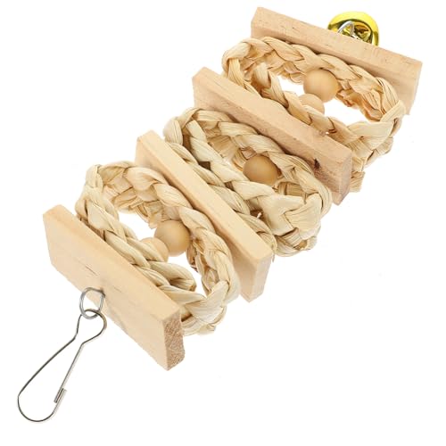 LIOOBO Natürlicher Papageien Kauspielzeug aus Holz Robust und Verschleißfest Leicht zu Befestigen Am Käfig Sicheres Material für Wellensittiche Nymphensittiche und Andere Vögel von LIOOBO