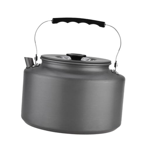 LIOOBO Outdoor Tragbarer Camping Wasserkocher mit Wärmeisolationsgriff für Picknick Reisen und Camping Leicht und Kompakt Schnelles Kochen von Tee und Wasser von LIOOBO