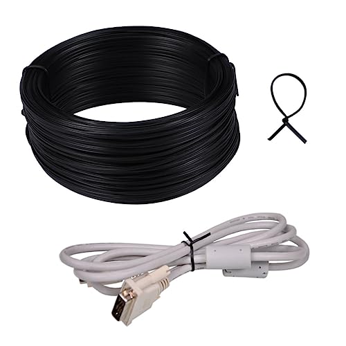 LIOOBO PVC Beschichteter Bindedraht für Garten Schwarzer Flexibler Eisenbindedraht für Pflanzen Bastelarbeiten und Elektrische Anwendungen zum Binden und Fixieren LIOOBO PVC Beschichteter Bindedraht für Garten Schwarzer Flexibler Eisenbindedraht für Pflanzen Bastelarbeiten und Elektrische Anwendungen zum Binden und Fixieren von LIOOBO