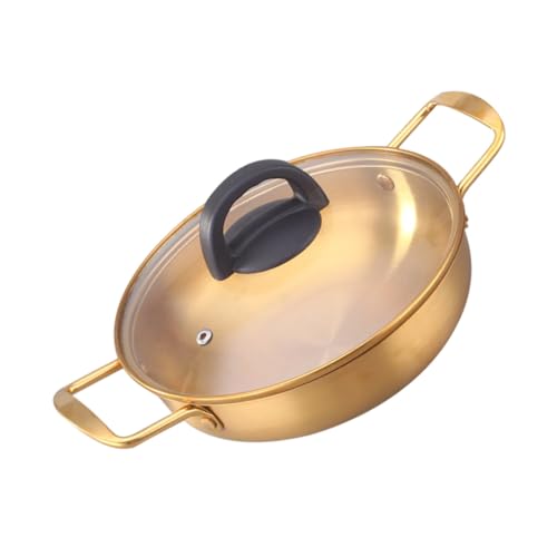 LIOOBO Ramen Topf Mit Deckel Nudelkochtopf Für Induktionsherde Dual-Handle Für Suppen Eintöpfe Und von LIOOBO