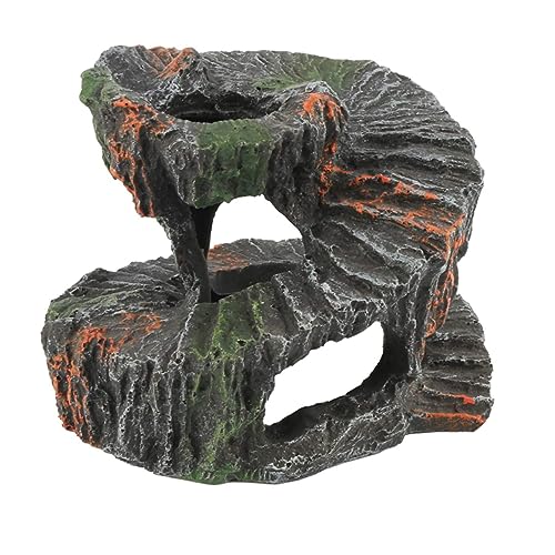 LIOOBO Dekorative Terrasse Für Schildkröten Aquariumschmuck Aus Harz Sonnenliege Für Reptilien Kletterplattform Für Schildkröten Aquariumzubehör Als Landschaftsdekoration von LIOOBO
