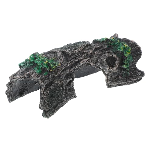 LIOOBO Reptilienversteck Harz Höhle für Terrarium Dunkle Atmosphäre Reptilienbox Robust Geeignet für Eidechsen Spinnen Hamster Langlebig und Sicher Dekoration von LIOOBO