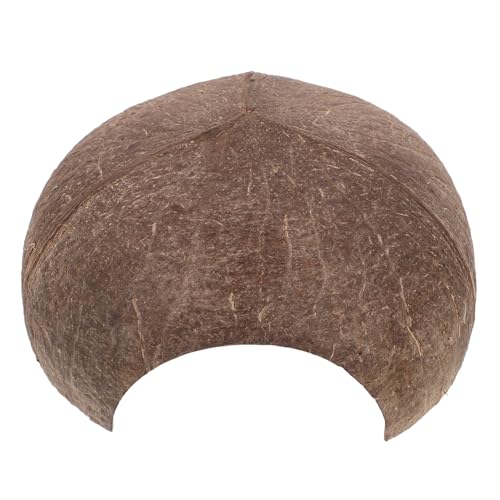 LIOOBO Reptilienversteck aus Kokosnussschale Sicheres Dekoratives Versteck und Sonnenplatz für Bartagamen Schildkröten Aquarium Terrariengeeignet Stark Belastbar Innen und Außen Nutzbar von LIOOBO