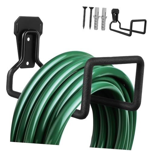 LIOOBO Schlauchhalter für Garage Robuste Wandmontage Haken zur Aufbewahrung von Gartenschläuchen Heavy Duty Design Einfache Installation Vielseitig Einsetzbar für Garten und von LIOOBO