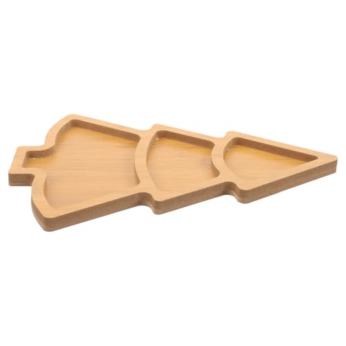 LIOOBO Serviertablett in Weihnachtsbaumform: 11 x Weihnachts-Serviertabletts, Holzkohlebrett für Süßigkeiten, Käse, Snacks, Desserts von LIOOBO