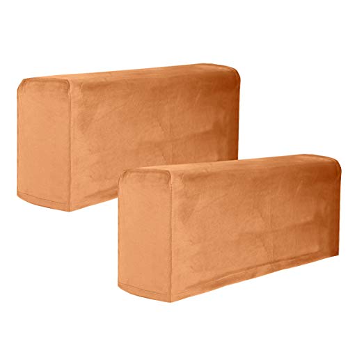 LIOOBO Sofa-Armlehnenbezüge, Stretch, Sofa-Schonbezug, Möbelschutz, Sessel, Armlehne, Schutzhülle für Liegestuhl, Sofa, Marineblau, 2 Stück, YTX47310N5W41ZNY, camel von LIOOBO