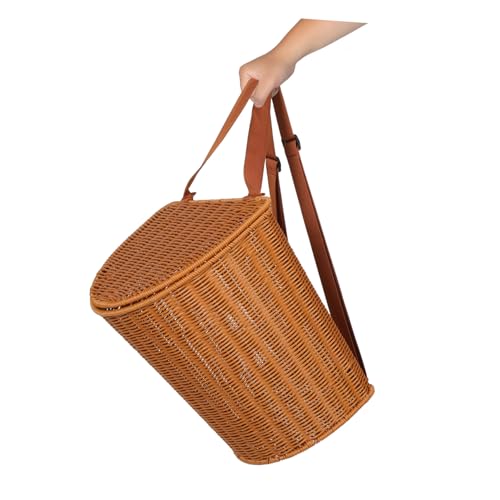 LIOOBO Wicker Picnic Rucksack aus Geflochtenem Rattan Vielseitiger Outdoor Korb mit Schulterriemen für Teeernte Camping und Picknick Pflegeleicht Langlebig und Geräumig LIOOBO Wicker Picnic Rucksack aus Geflochtenem Rattan Vielseitiger Outdoor Korb mit Schulterriemen für Teeernte Camping und Picknick Pflegeleicht Langlebig und Geräumig von LIOOBO