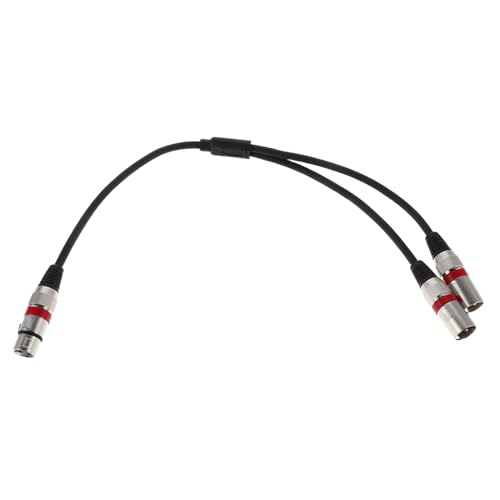 LIOOBO Xlr Y Splitter Kabel Female zu Male Mikrofonadapter Hochwertige Audioübertragung für Mischpulte und Mikrofone Vielseitige Verwendung für Live Performances und Aufnahmen von LIOOBO