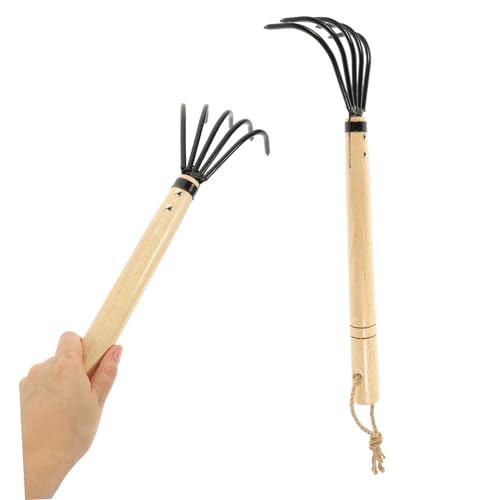 LIOOBO Zahn Rechen Muscheln Werkzeuggriff Sieben Lösen Grubber Rechen Strandbearbeitung Hände Sand Kleiner Rechen Scharfe Zähne Schäldeckel Schaufeln Muschel Grabrechen Outdoor von LIOOBO