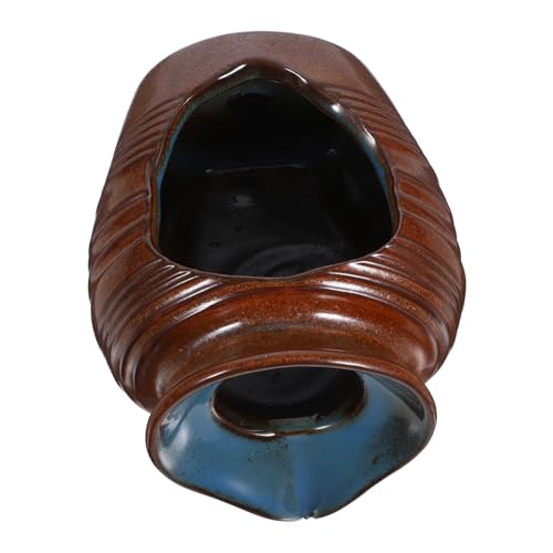 LIOOBO Zirkulierender Keramik Wasserfall Tontopf für Innen Gartendekoration Kleiner Wasserbrunnen mit Effizienter Wasserzirkulation Multifunktional für Aquarium Fischbecken von LIOOBO