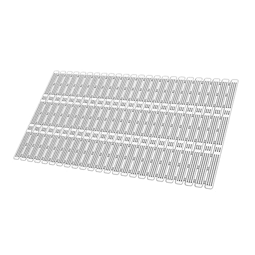 LIOOBO Zuschneidbare rutschfeste Badematte mit Saugnäpfen und Ablaufloch-Duschmatte saugnapfteller drainagematte ovale duschmatte Wannen Nicht Badematten Badezimmerteppiche TPE Light Grey von LIOOBO