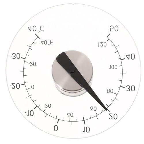 LIOOBO wasserdichtes Temperaturthermometer zum Aufkleben auf das Fenster Keine Batterien erforderlich Runder Durchmesser 4,3 Zoll von LIOOBO