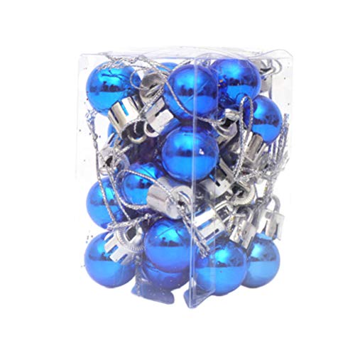 stücke bruchsichere weihnachtskugeln Mini Weihnachtskugel Urlaub weihnachtsbaumschmuck 2 cm (blau) von LIOOBO