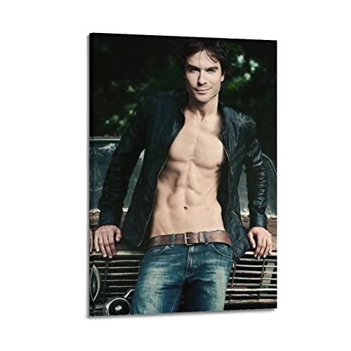 LIOONS Damon Salvatore Leinwand-Kunst-Poster, dekoratives Gemälde, Leinwand, Wandposter und Kunstbild, modernes Familien-Schlafzimmer, Dekoration, Poster, 60 x 90 cm von LIOONS