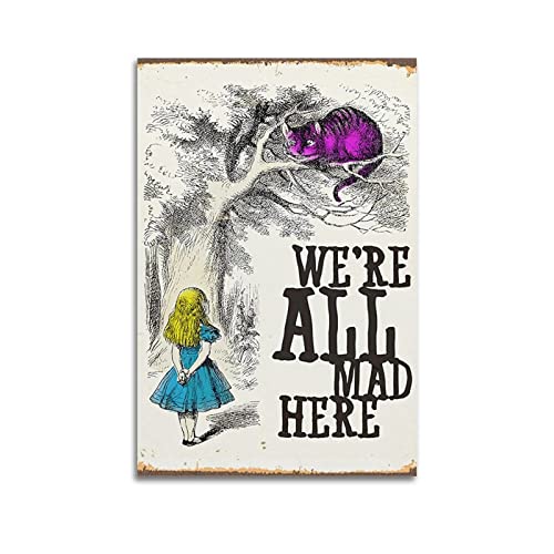 LIOONS Poster "I Love Alice im Wunderland", dekoratives Gemälde, Leinwand, Wandposter und Kunstbild, modernes Familien-Schlafzimmer, 60 x 90 cm von LIOONS