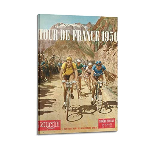 LIOONS Vintage-Poster, Tour de France, dekoratives Gemälde, Leinwand, Wandposter und Kunstbild, modernes Familien-Schlafzimmer, 20 x 30 cm von LIOONS