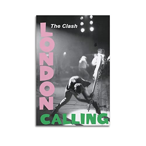 Vintage-Poster Clash London Calling Poster, dekoratives Gemälde, Leinwand, Wandposter und Kunstbild, modernes Familien-Schlafzimmer, Dekor-Poster, 50 x 75 cm von LIOONS