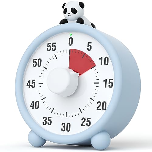 LIORQUE Visueller Timer 60 Minuten Countdown Timer für Kinder und Erwachsene Leiser Kurzzeitmesser mit wiederaufladbarem Akku Zeitmanagement Werkzeug für Zuhause Schule Büro von LIORQUE