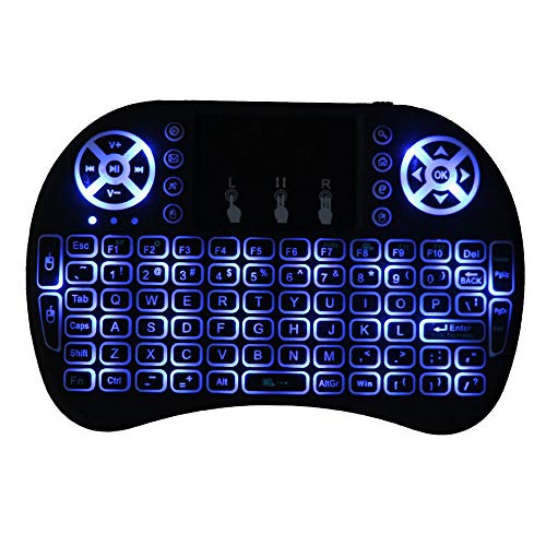 Lipa acc22 Mini Draadloos Toetsenbord Backlight Airmouse, Mini Toetsenbord, Licht, USB Ontvanger, zwart von LIPA