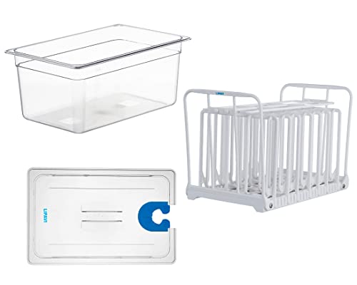 LIPAVI Sous Vide SYSTEM - Deckel, Behälter und Gestell - Polycarbonat Gestell - Multi-Fit deckel - 18L Wasserbad - Passt auf die meisten Modelle ⌀70mm von LIPAVI