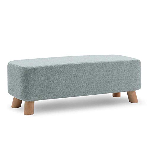 Klappbarer Fußhocker Hocker Fußhocker Weicher Fußhocker Fußstütze Quadratischer Hocker aus Leinenstoff Kleine Bank Modern mit waschbarem Bezug und Memory Foam für Schlafzimmer Orange Large ( von LIPJIA