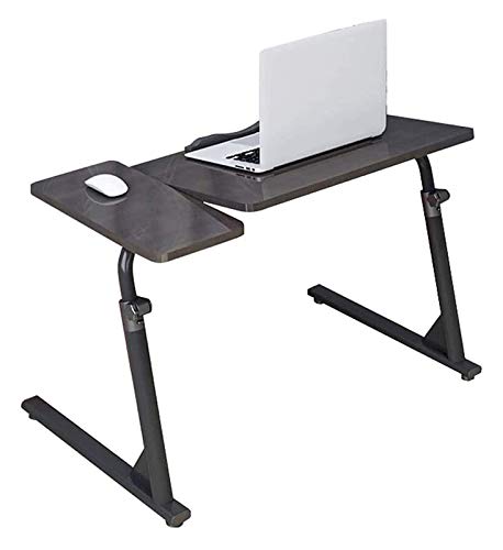 LIPJIA Überbetttisch Nachttisch, C-förmiger Laptop-Schreibtisch mit Basis, verstellbare Schreibtische für das Home-Office, Laptop-Tisch zum Anheben, Segmentierung, Neigen des Tisches, Faltbarer Ste von LIPJIA