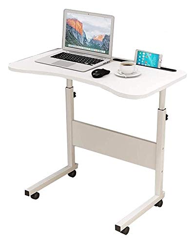 LIPJIA Überbetttisch Nachttisch, C-förmiger Sockel, Laptop-Schreibtisch, Home-Office, verstellbare Schreibtische, Laptop-Tisch, Lift-Stehpult, mit iPad und tragbarem Mobiltelefon-Steckplatz, verste von LIPJIA