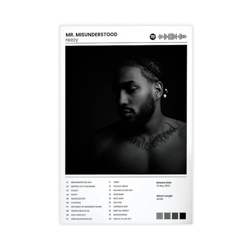 Albumposter Reezy MR. MISUNDERSTOOD1 Leinwandposter Wandkunst Dekor Druck Gemälde für Wohnzimmer Schlafzimmer Dekoration 40 x 60 cm Albumposter Reezy MR. MISUNDERSTOOD1 Leinwandposter Wandkunst Dekor Druck Gemälde für Wohnzimmer Schlafzimmer Dekoration 40 x 60 cm von LIPOYE